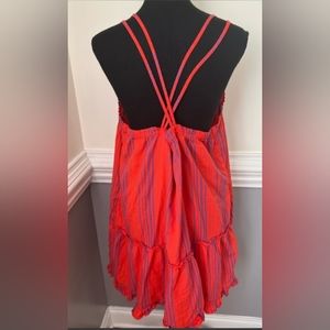 Universal thread Orange/ purple stripe Sun dress Size Large